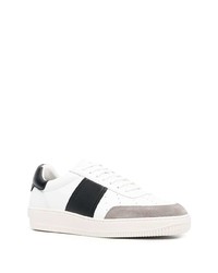 Baskets basses en cuir blanches Sandro