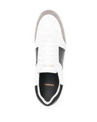 Baskets basses en cuir blanches Sandro