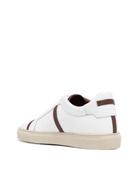 Baskets basses en cuir blanches Malone Souliers