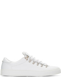 Baskets basses en cuir blanches Diemme