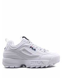 Baskets basses en cuir blanches Fila