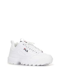 Baskets basses en cuir blanches Fila