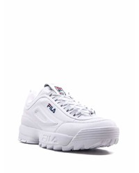 Baskets basses en cuir blanches Fila