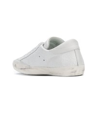 Baskets basses en cuir blanches Philippe Model