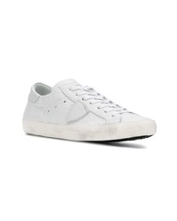 Baskets basses en cuir blanches Philippe Model