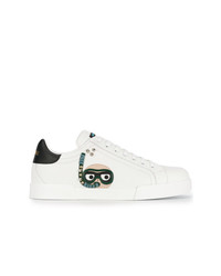 Baskets basses en cuir blanches Dolce & Gabbana