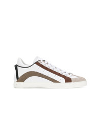 Baskets basses en cuir blanches DSQUARED2