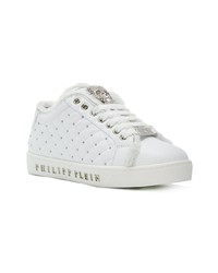 Baskets basses en cuir blanches Philipp Plein