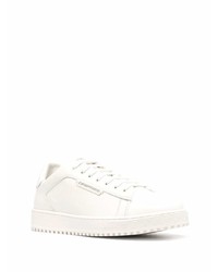 Baskets basses en cuir blanches Emporio Armani