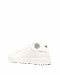 Baskets basses en cuir blanches Emporio Armani