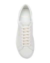 Baskets basses en cuir blanches Saint Laurent