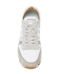 Baskets basses en cuir blanches Premiata