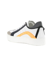 Baskets basses en cuir blanches DSQUARED2