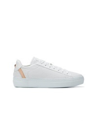 Baskets basses en cuir blanches Fabi