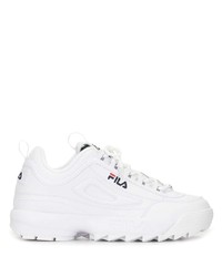 Baskets basses en cuir blanches Fila