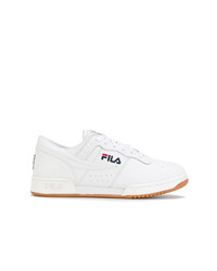 Baskets basses en cuir blanches Fila