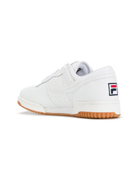 Baskets basses en cuir blanches Fila