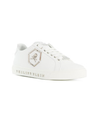 Baskets basses en cuir blanches Philipp Plein