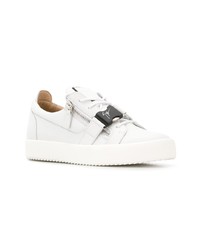 Baskets basses en cuir blanches Giuseppe Zanotti Design