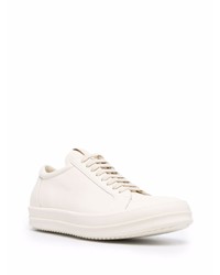 Baskets basses en cuir blanches Rick Owens