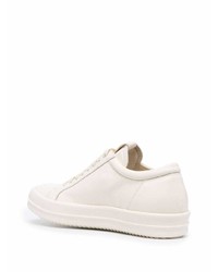 Baskets basses en cuir blanches Rick Owens