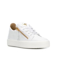 Baskets basses en cuir blanches Giuseppe Zanotti Design