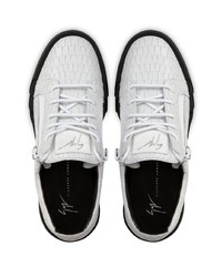 Baskets basses en cuir blanches Giuseppe Zanotti