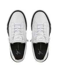 Baskets basses en cuir blanches Giuseppe Zanotti