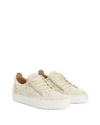 Baskets basses en cuir blanches Giuseppe Zanotti