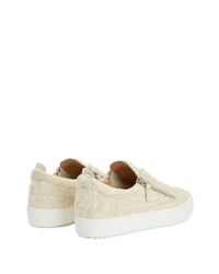 Baskets basses en cuir blanches Giuseppe Zanotti