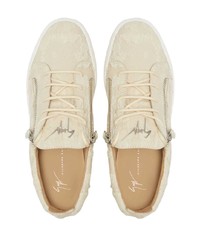 Baskets basses en cuir blanches Giuseppe Zanotti