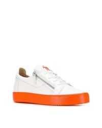 Baskets basses en cuir blanches Giuseppe Zanotti