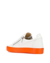 Baskets basses en cuir blanches Giuseppe Zanotti