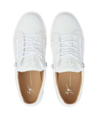 Baskets basses en cuir blanches Giuseppe Zanotti