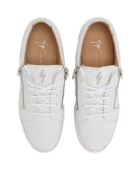 Baskets basses en cuir blanches Giuseppe Zanotti