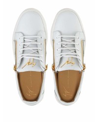 Baskets basses en cuir blanches Giuseppe Zanotti