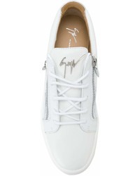 Baskets basses en cuir blanches Giuseppe Zanotti Design