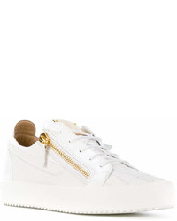 Baskets basses en cuir blanches Giuseppe Zanotti Design