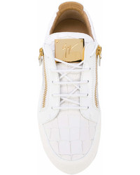 Baskets basses en cuir blanches Giuseppe Zanotti Design