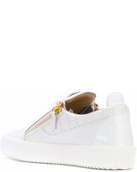 Baskets basses en cuir blanches Giuseppe Zanotti Design