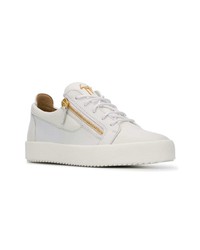 Baskets basses en cuir blanches Giuseppe Zanotti Design