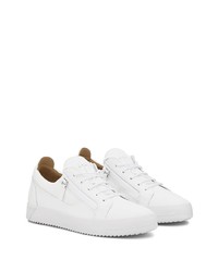 Baskets basses en cuir blanches Giuseppe Zanotti