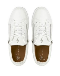 Baskets basses en cuir blanches Giuseppe Zanotti