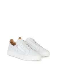 Baskets basses en cuir blanches Giuseppe Zanotti