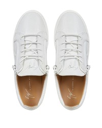 Baskets basses en cuir blanches Giuseppe Zanotti