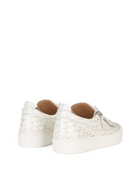 Baskets basses en cuir blanches Giuseppe Zanotti