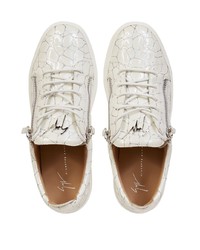 Baskets basses en cuir blanches Giuseppe Zanotti