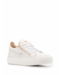 Baskets basses en cuir blanches Giuseppe Zanotti