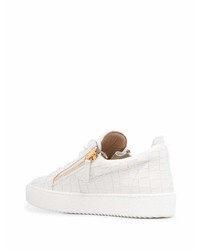 Baskets basses en cuir blanches Giuseppe Zanotti