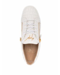 Baskets basses en cuir blanches Giuseppe Zanotti